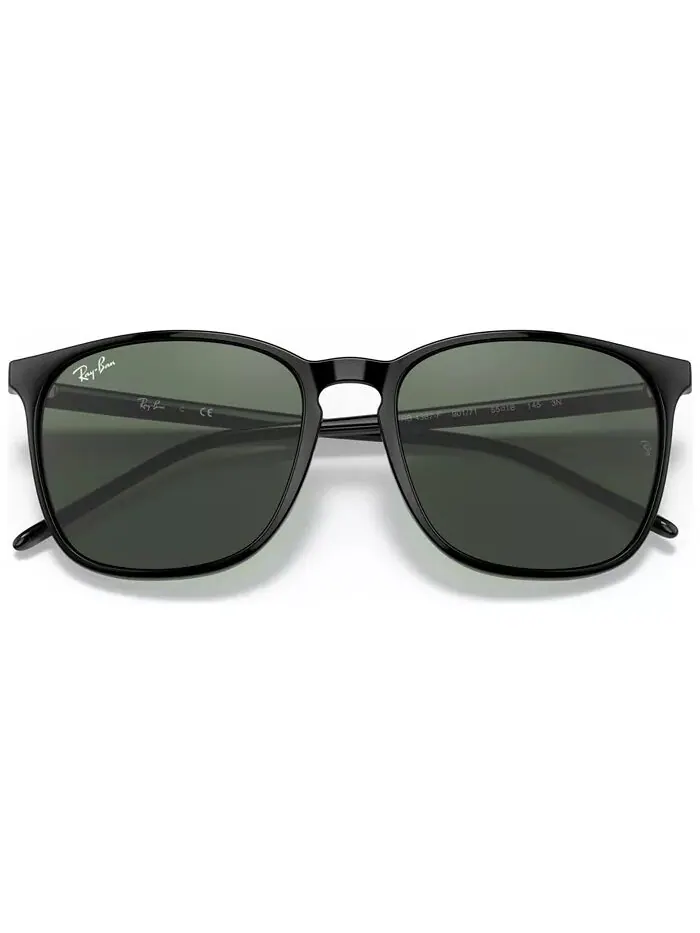 Мужские солнцезащитные очки с низкой посадкой на переносице Ray-Ban — изображение 4 из 6, черный