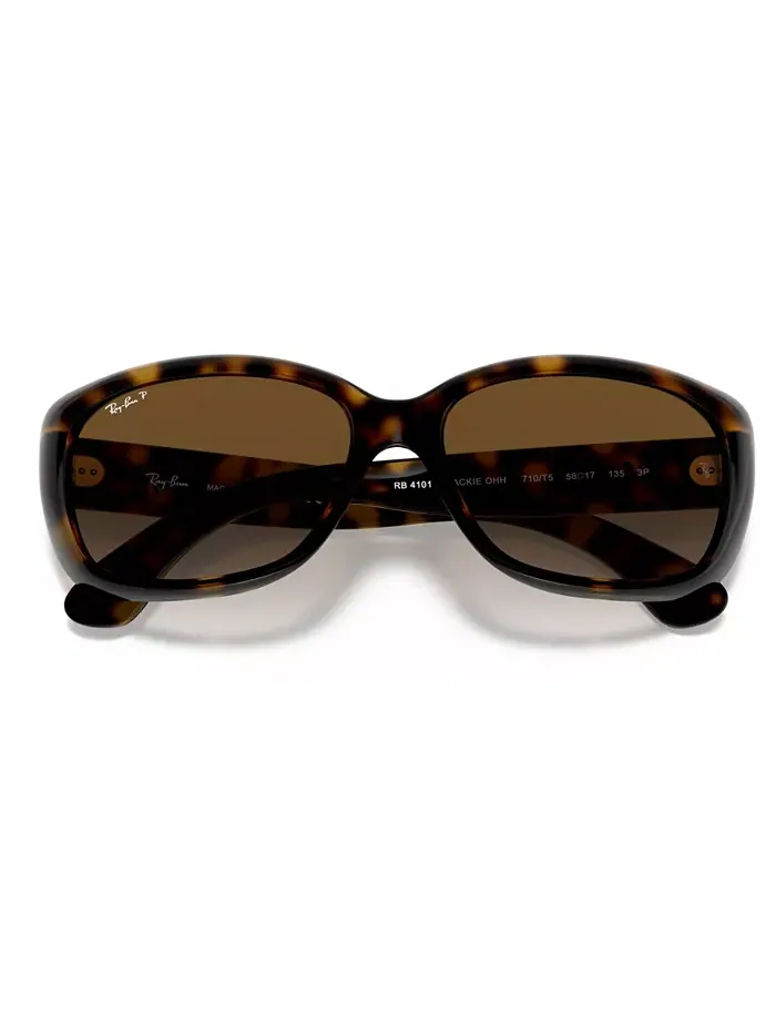 Женские поляризационные солнцезащитные очки, RB4101 JACKIE OHH Ray-Ban — изображение 5 из 6, коричневый