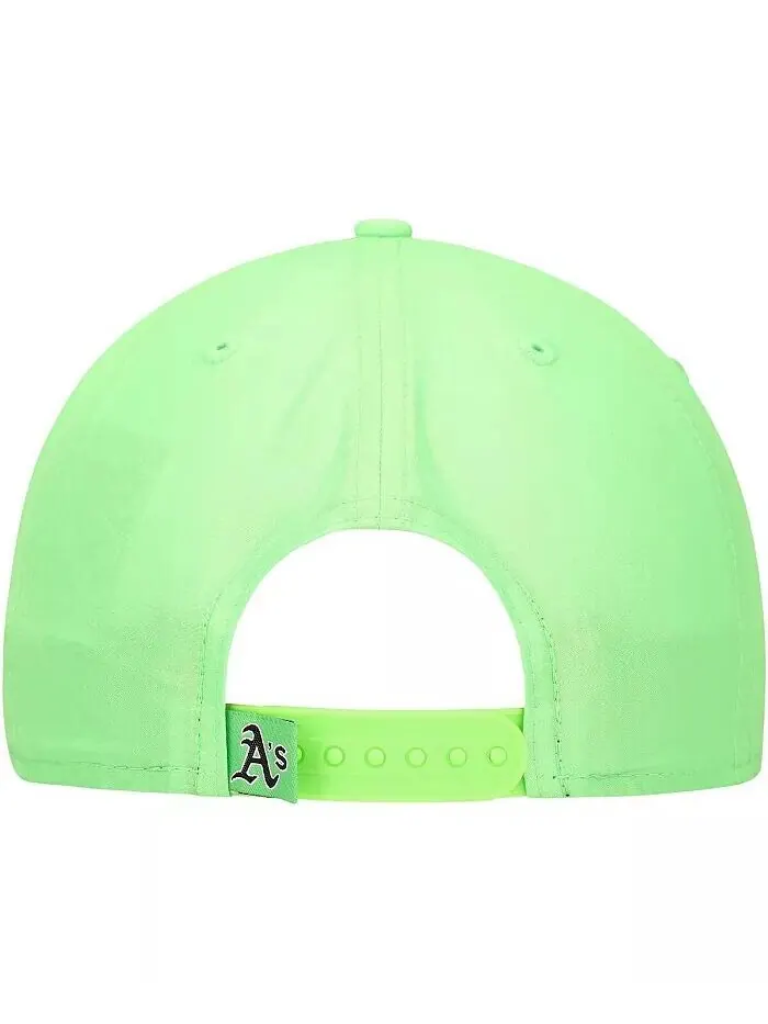 Мужская зеленая кепка-кнопка для гольфа Oakland Athletics Neon New Era — изображение 3 из 4