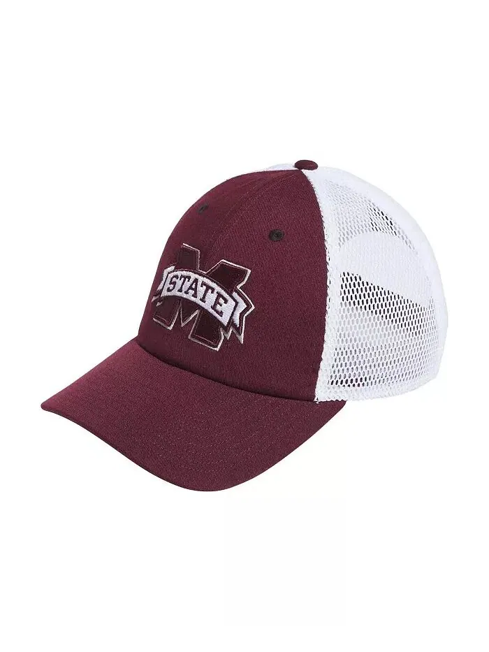 Мужская темно-бордовая кепка-талисман Mississippi State Bulldogs Slouch Trucker Adjustable Hat
