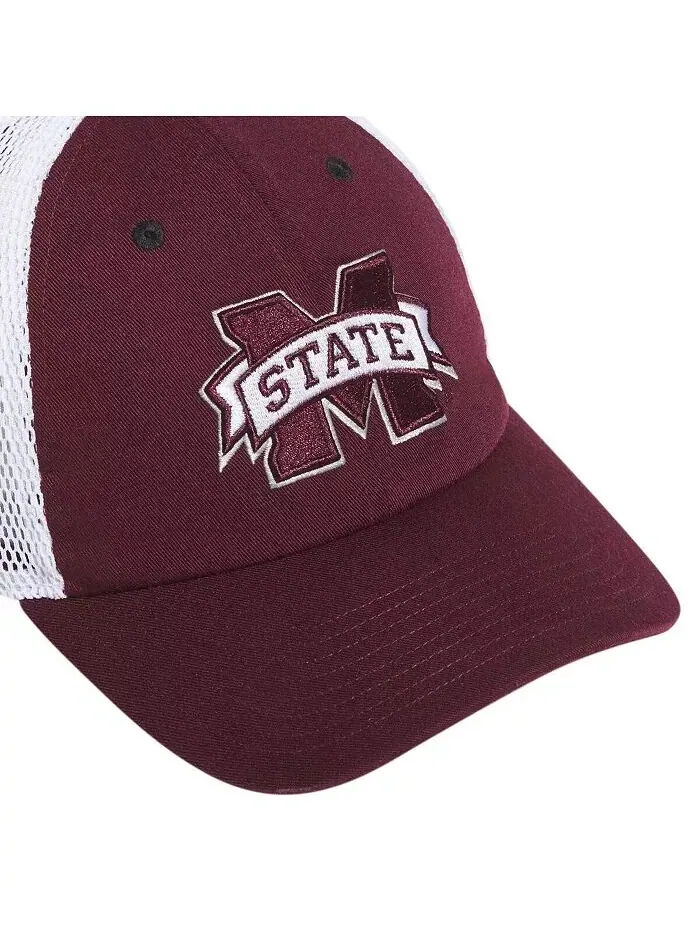 Мужская темно-бордовая кепка-талисман Mississippi State Bulldogs Slouch Trucker Adjustable Hat — изображение 4 из 4