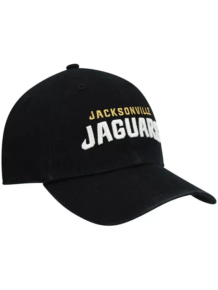 Мужская черная бейсболка Jacksonville Jaguars Clean Up Script с регулируемой посадкой '47 Brand — изображение 5 из 5