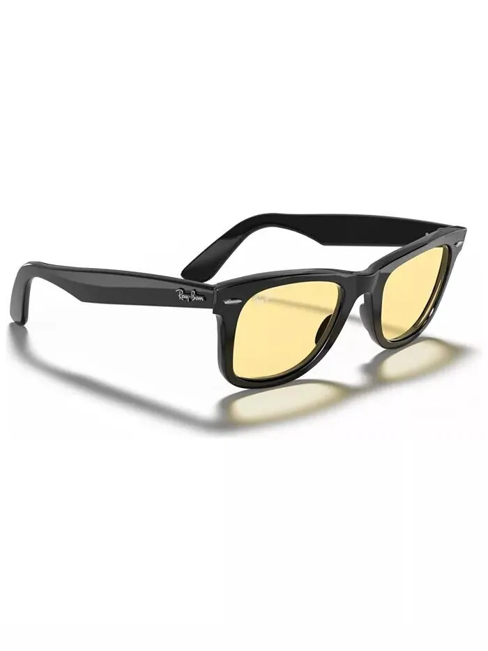 Солнцезащитные очки унисекс с низкой перемычкой, RB2140F 52 Ray-Ban — изображение 4 из 7, черный