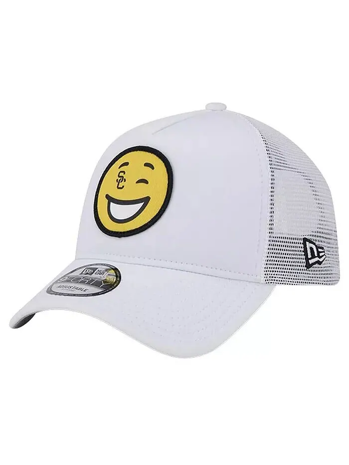 Мужская белая регулируемая шапка USC Trojans Wink Foam Trucker New Era — изображение 1 из 4, белый