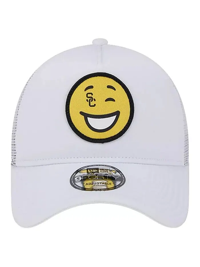Мужская белая регулируемая шапка USC Trojans Wink Foam Trucker New Era — изображение 3 из 4, белый