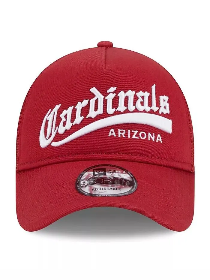 Мужская регулируемая кепка Cardinal Arizona Cardinals Caliber Trucker 9FORTY New Era — изображение 2 из 4, красный