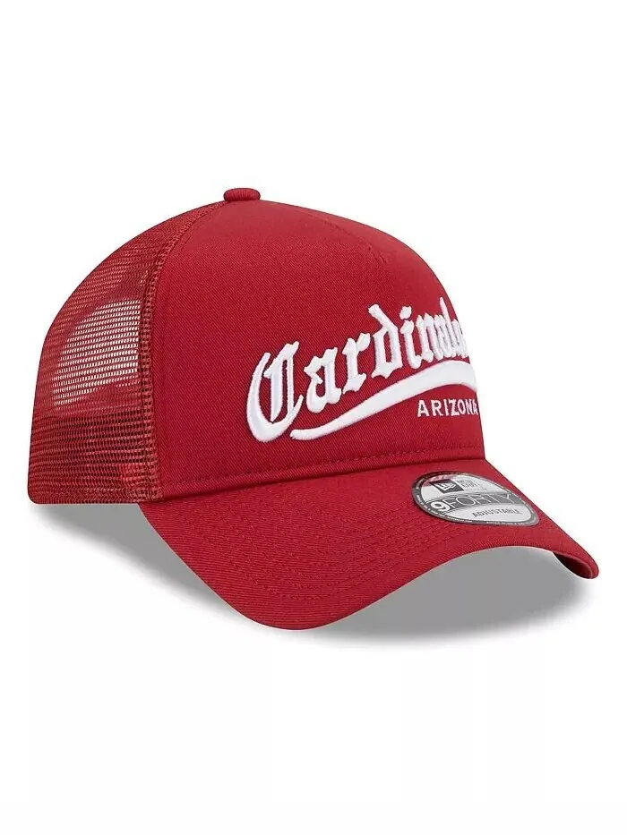 Мужская регулируемая кепка Cardinal Arizona Cardinals Caliber Trucker 9FORTY New Era — изображение 3 из 4, красный
