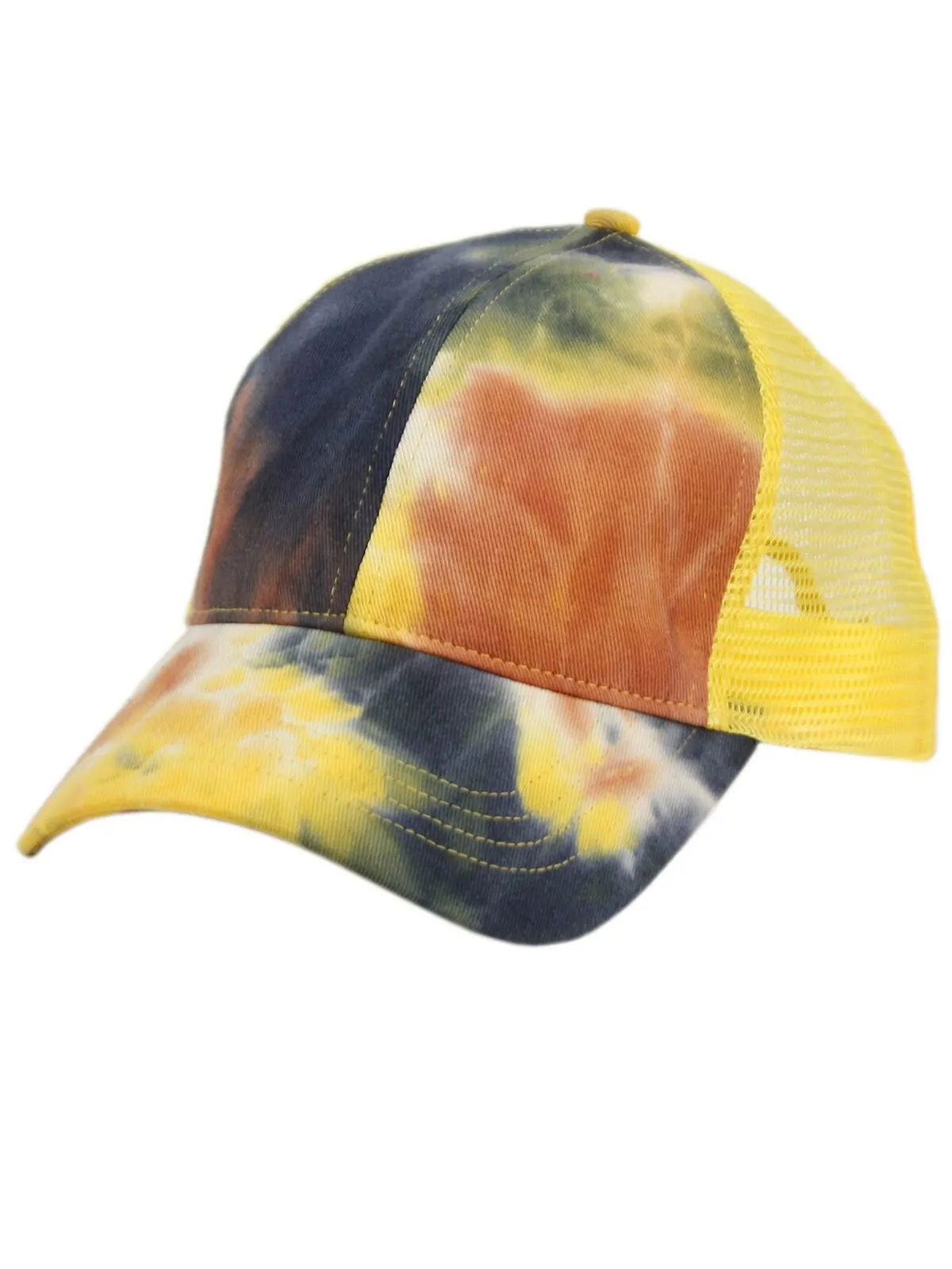 Женская сетчатая шапка с конским хвостом и булочками Tie Dye Truck Ponycap Angela & William