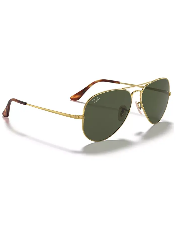Авиатор Metal II Солнцезащитные очки, RB3689 Ray-Ban — изображение 4 из 6, золотистый/зеленый
