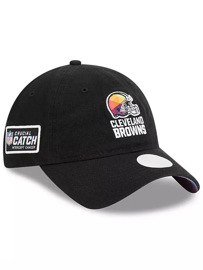 Женская черная регулируемая кепка Cleveland Browns 2023 NFL Crucial Catch 9TWENTY New Era — изображение 1 из 4, черный