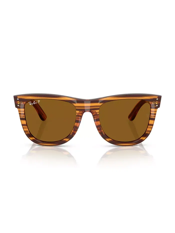 Унисекс поляризованные солнцезащитные очки, Wayfarer Reverse RBR0502S Ray-Ban — изображение 2 из 6, коричневый
