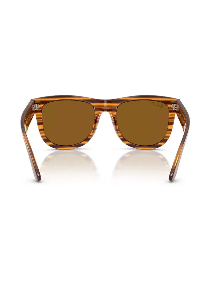 Унисекс поляризованные солнцезащитные очки, Wayfarer Reverse RBR0502S Ray-Ban — изображение 4 из 6, коричневый