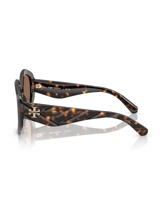 Женские большие солнцезащитные очки, TY7217U Tory Burch — изображение 3 из 6, коричневый