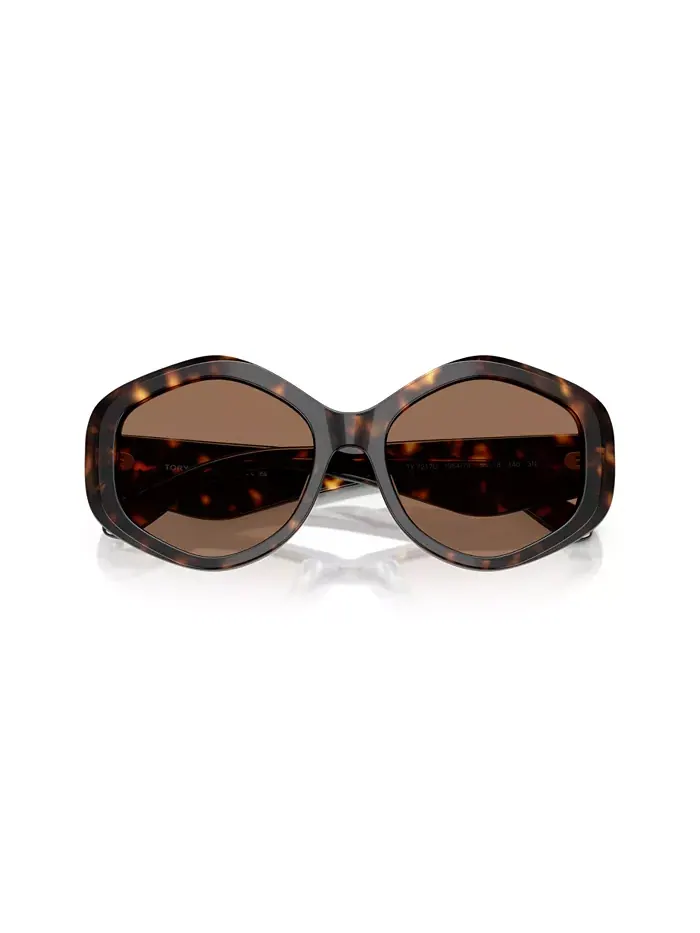 Женские большие солнцезащитные очки, TY7217U Tory Burch — изображение 4 из 6, коричневый