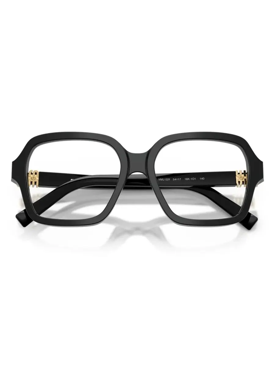 Очки оптические квадратные из ацетата MIU MIU — изображение 5 из 6, черный