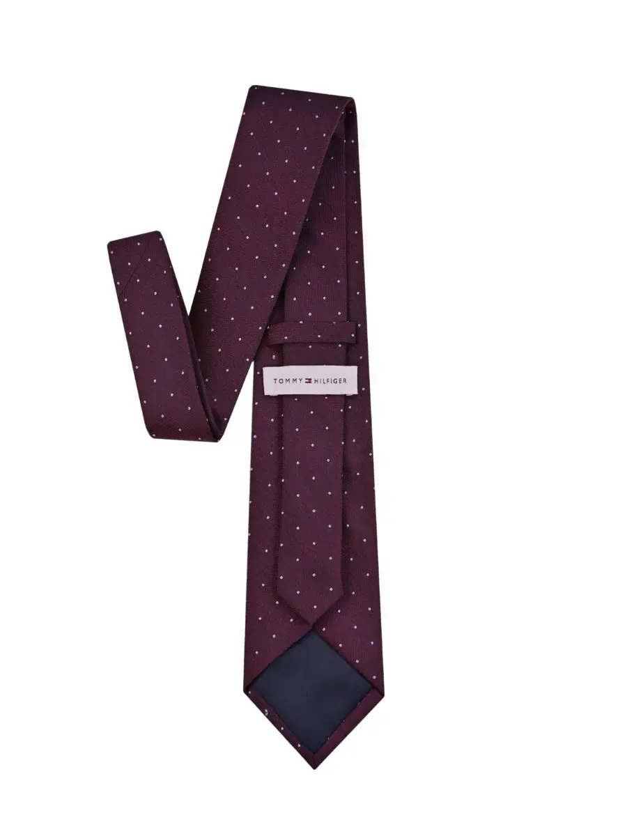 Галстук классический Amherst Dot Tommy Hilfiger — изображение 2 из 5, бордовый