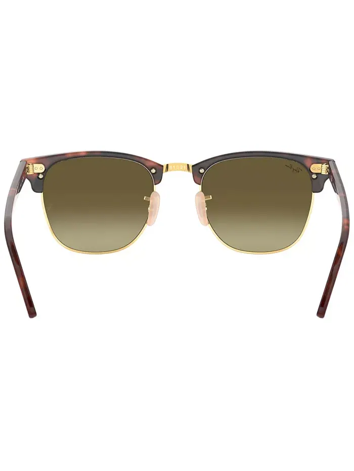 Унисекс солнцезащитные очки, RB3016 CLUBMASTER MINERAL FLASH LENSES Ray-Ban — изображение 2 из 8, зеленый