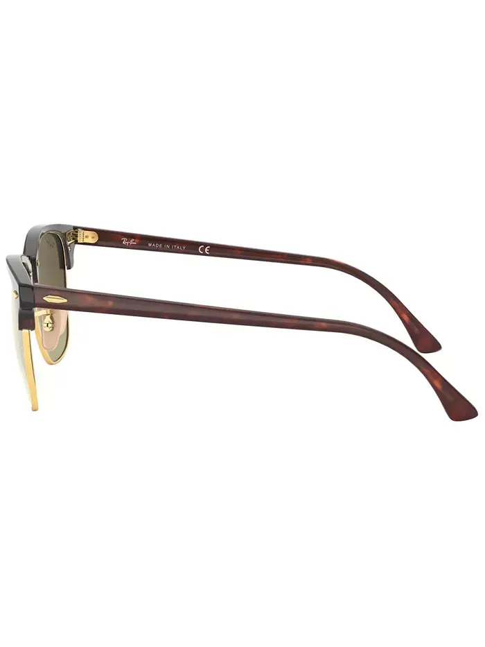 Унисекс солнцезащитные очки, RB3016 CLUBMASTER MINERAL FLASH LENSES Ray-Ban — изображение 3 из 8, зеленый