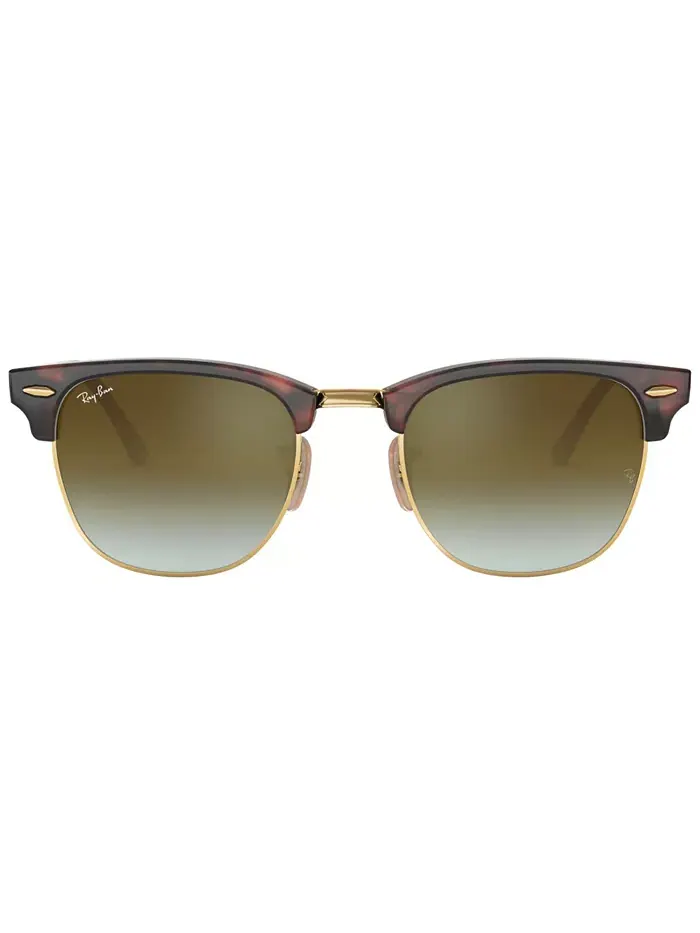 Унисекс солнцезащитные очки, RB3016 CLUBMASTER MINERAL FLASH LENSES Ray-Ban — изображение 4 из 8, зеленый