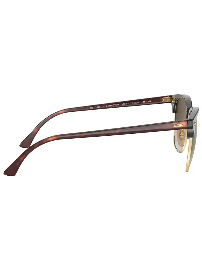 Унисекс солнцезащитные очки, RB3016 CLUBMASTER MINERAL FLASH LENSES Ray-Ban — изображение 6 из 8, зеленый