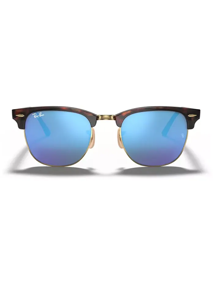 Унисекс солнцезащитные очки, RB3016 CLUBMASTER MINERAL FLASH LENSES Ray-Ban — изображение 6 из 10, синий