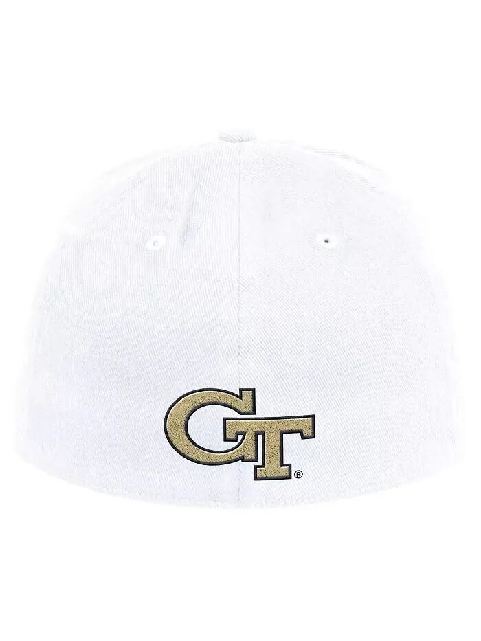 Мужская белая кепка Georgia Tech Yellow Jackets Chant Flex adidas — изображение 2 из 2