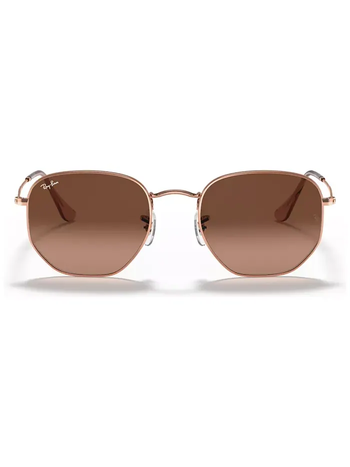Унисекс солнцезащитные очки, RB3548N HEXAGONAL FLAT LENSES Ray-Ban — изображение 3 из 6, коричневый