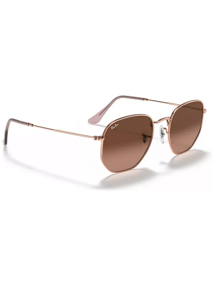 Унисекс солнцезащитные очки, RB3548N HEXAGONAL FLAT LENSES Ray-Ban — изображение 4 из 6, коричневый
