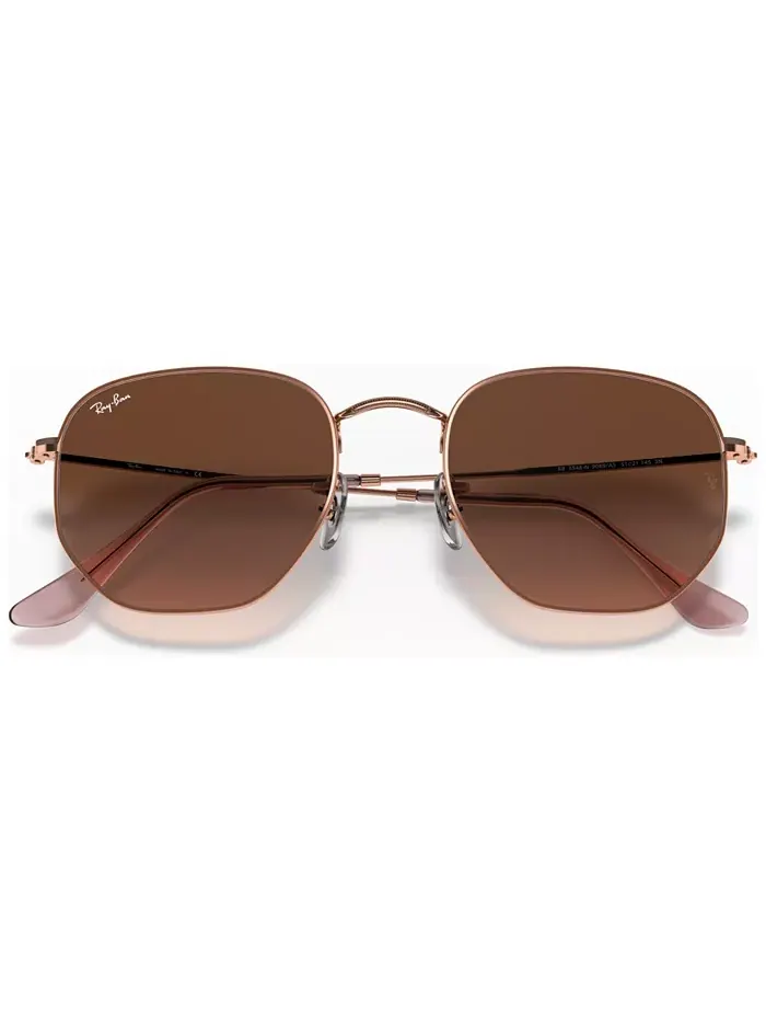 Унисекс солнцезащитные очки, RB3548N HEXAGONAL FLAT LENSES Ray-Ban — изображение 6 из 6, коричневый