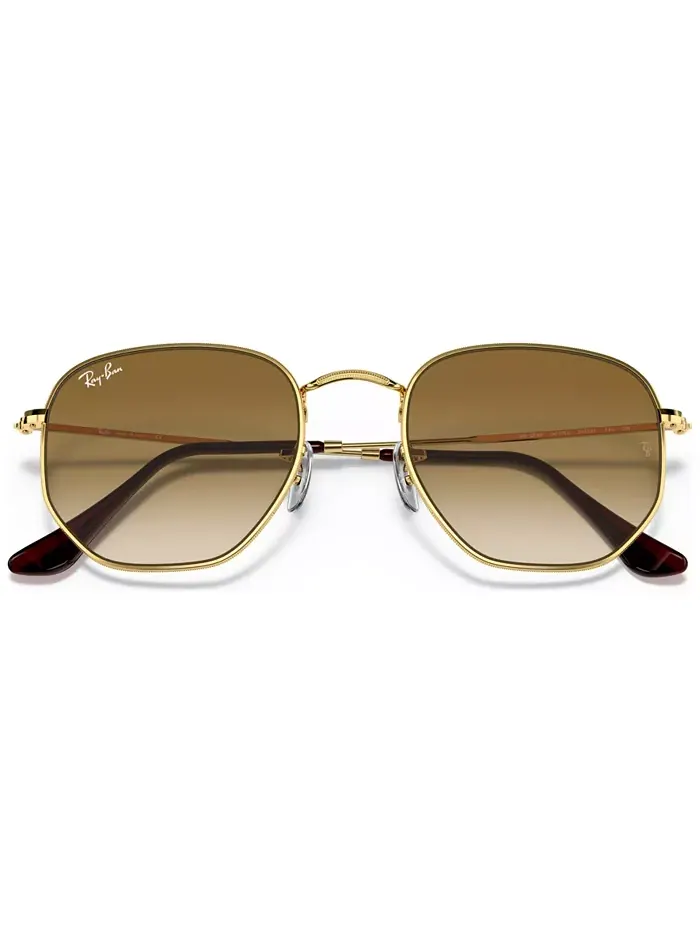 Унисекс солнцезащитные очки, RB3548N HEXAGONAL FLAT LENSES Ray-Ban — изображение 2 из 6, золотистый