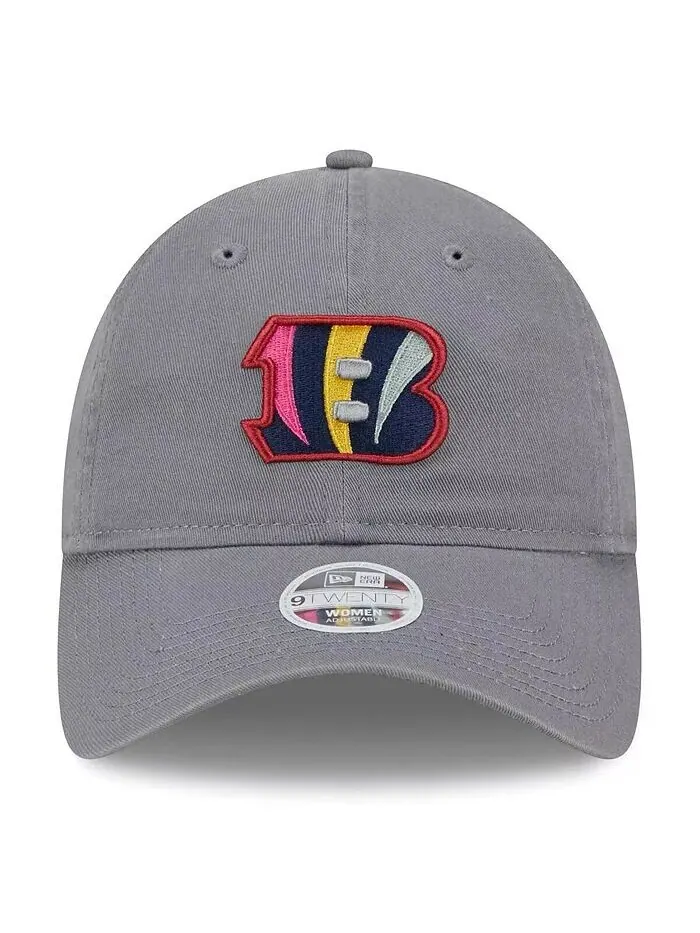 Женская серая регулируемая шляпа Cincinnati Bengals Color Pack Multi 9TWENTY New Era — изображение 2 из 4, серый