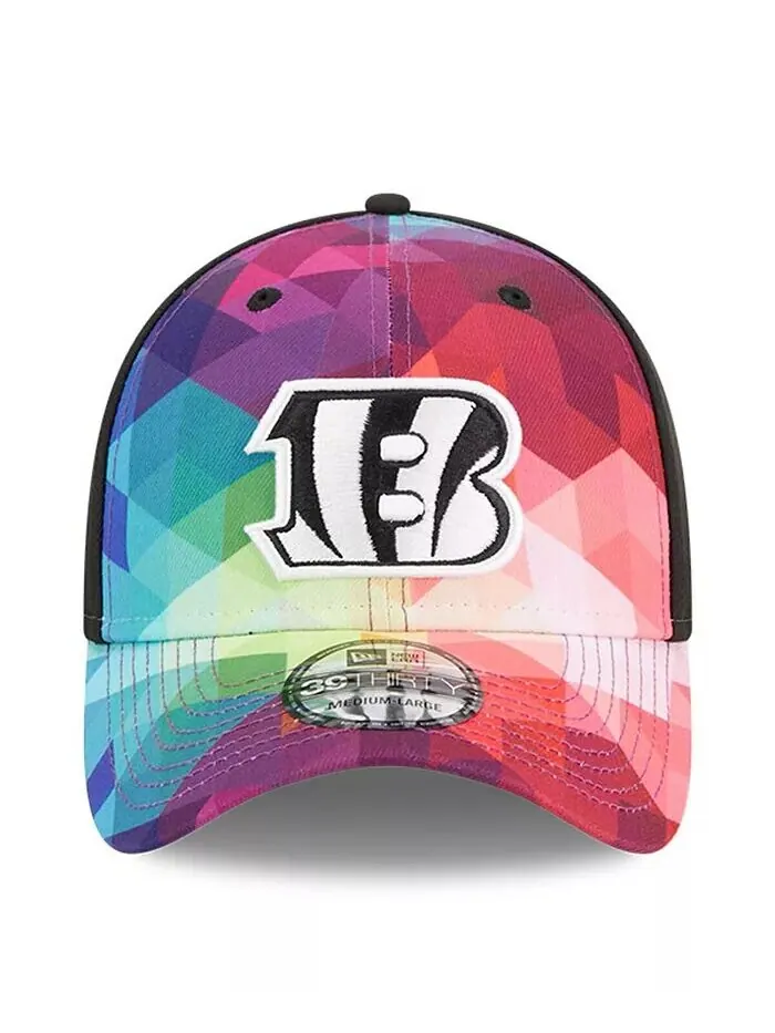 Мужская розовая кепка Cincinnati Bengals 2023 NFL Crucial Catch 39THIRTY Flex New Era — изображение 2 из 4