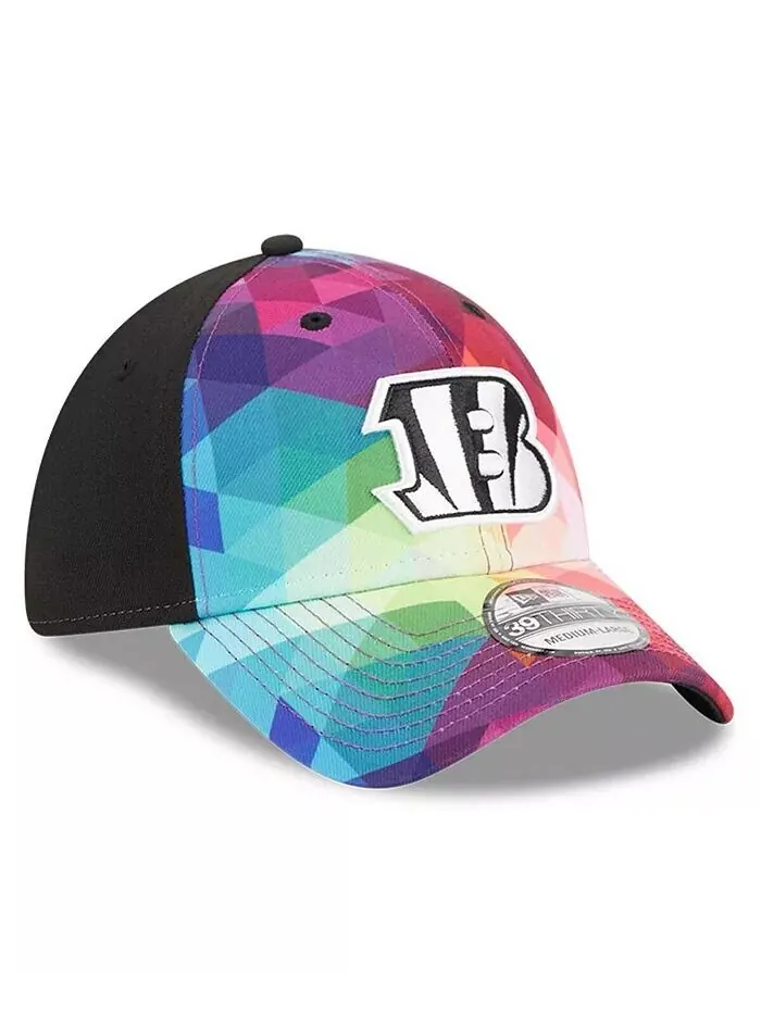 Мужская розовая кепка Cincinnati Bengals 2023 NFL Crucial Catch 39THIRTY Flex Hat New Era — изображение 3 из 4, розовый