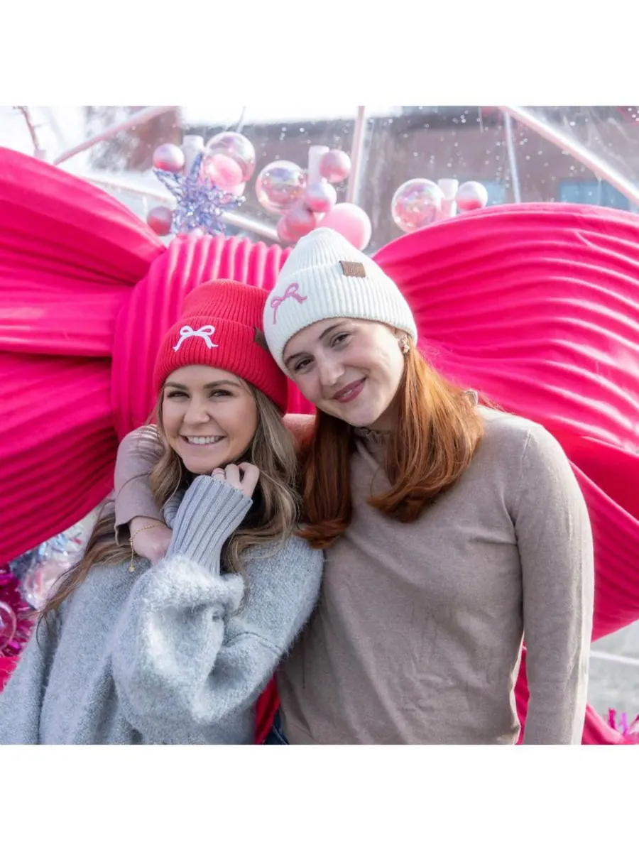 Женская шапка-бини с вышитым бантом - белая Headbands of Hope — изображение 4 из 7, белый