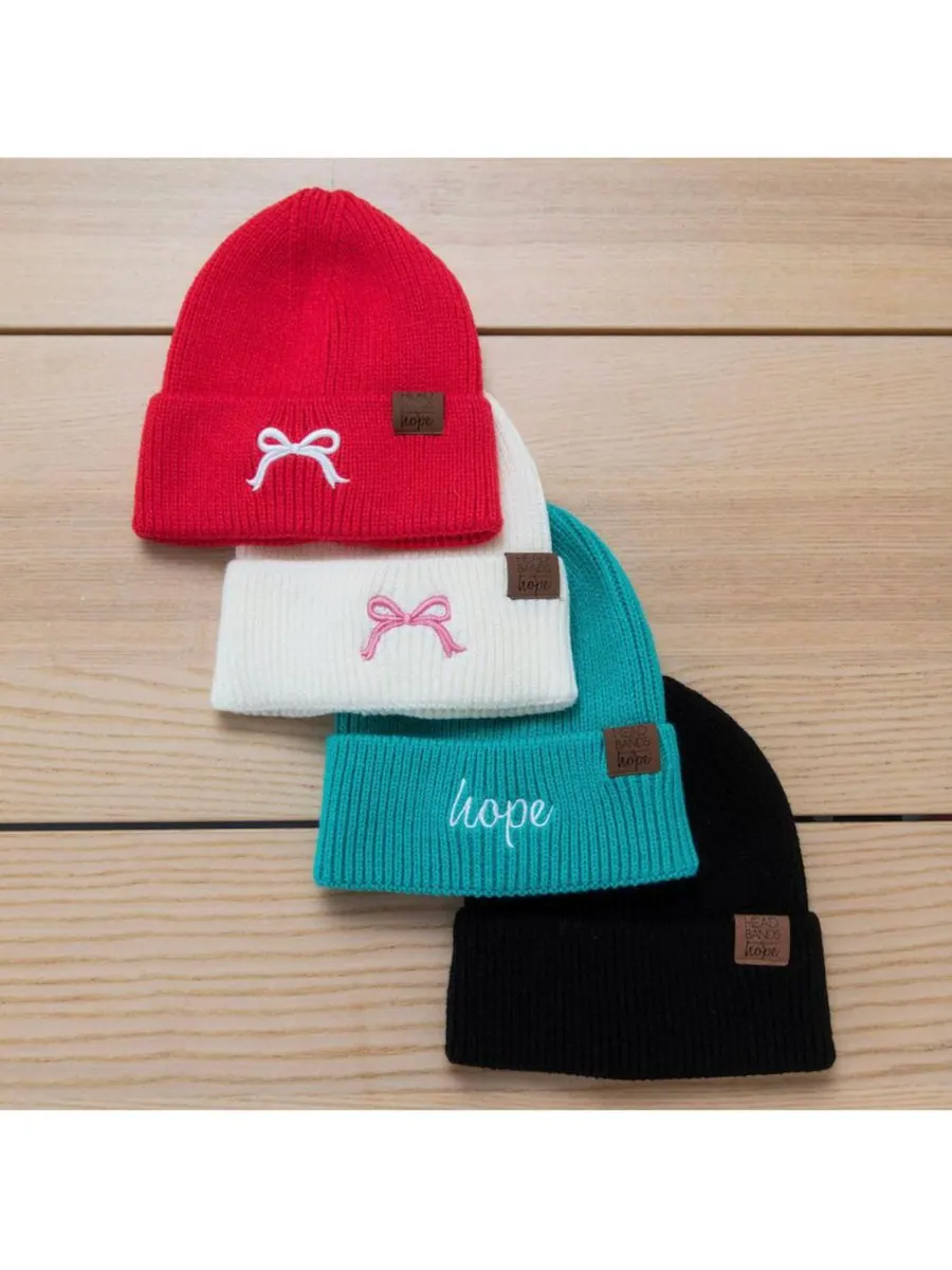 Женская шапка-бини с вышитым бантом - белая Headbands of Hope — изображение 6 из 7, белый