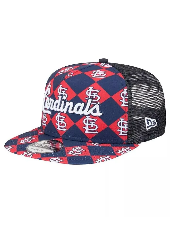 Мужская темно-синяя кепка St. Louis Cardinals Seeing Diamonds с А-образной рамкой Trucker 9Fifty — изображение 1 из 4