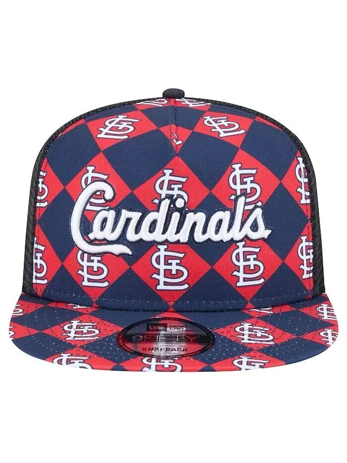 Мужская темно-синяя кепка St. Louis Cardinals Seeing Diamonds с А-образной рамкой Trucker 9Fifty — изображение 4 из 4