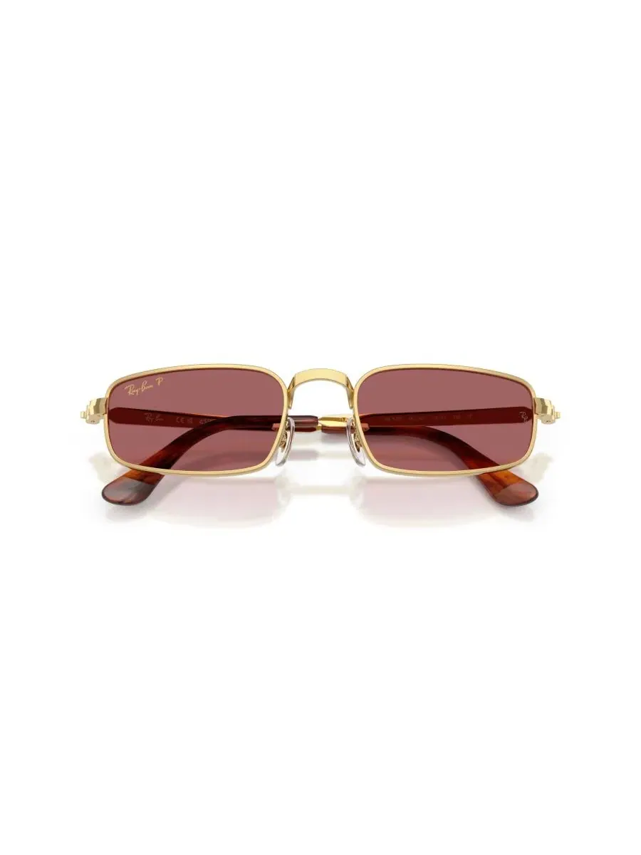 Солнцезащитные очки прямоугольные с поляризацией RB3927 Ray-Ban — изображение 5 из 7, золотистый
