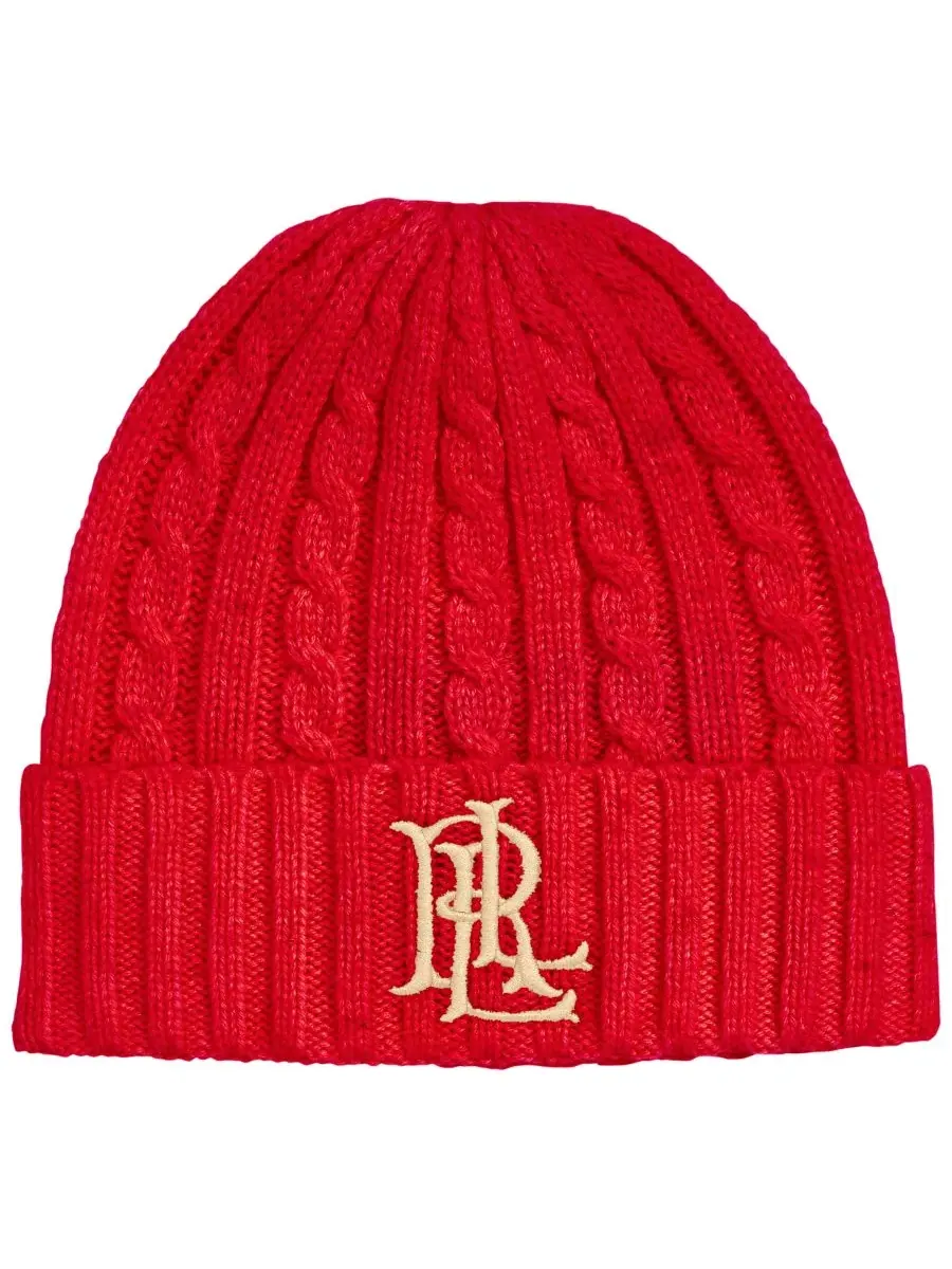 Шапка из кабельной вязки Core Logo Lauren Ralph Lauren