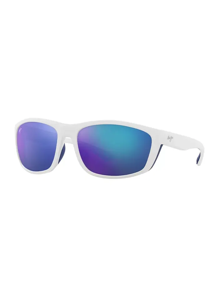 Унисекс поляризованные солнцезащитные очки, Nuu Landing Mj000735 Maui Jim — изображение 1 из 8, белый синий