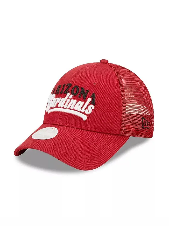 Женская бейсболка-кепка Cardinal Arizona Cardinals Team Trucker 9FORTY Snapback New Era