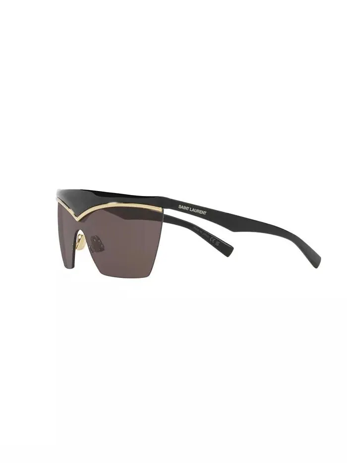 Женские солнцезащитные очки, маска SL 614 Saint Laurent — изображение 6 из 8, черный