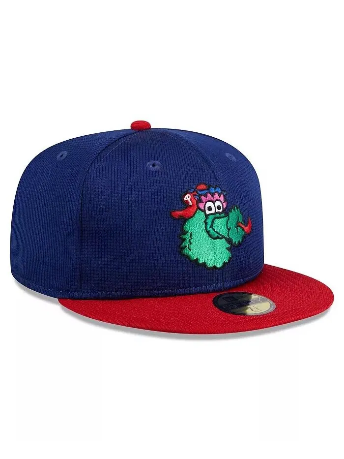 Мужская темно-синяя бейсболка Philadelphia Phillies 2024 Batting Practice 59FIFTY Fitted Hat New Era — изображение 2 из 3