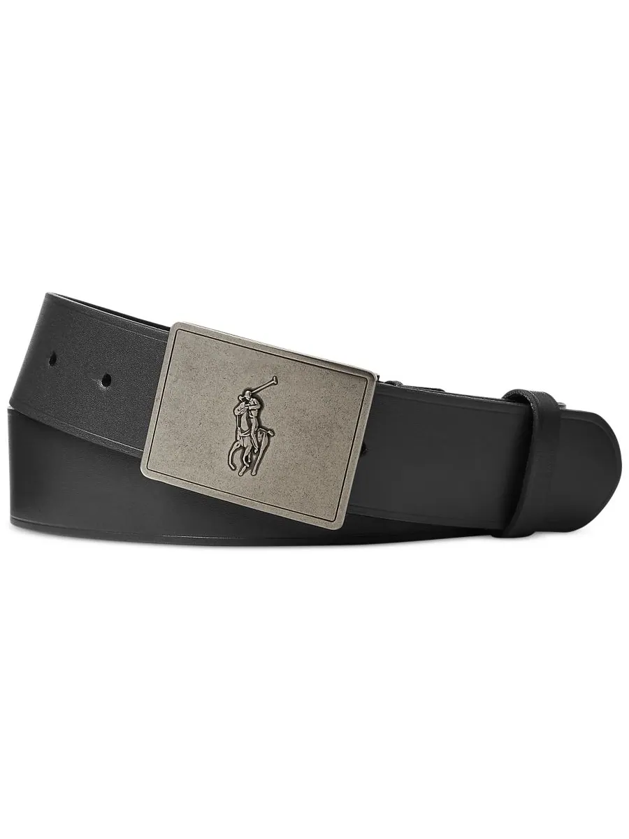 Мужской кожаный ремень Polo Ralph Lauren — изображение 1 из 2, черный