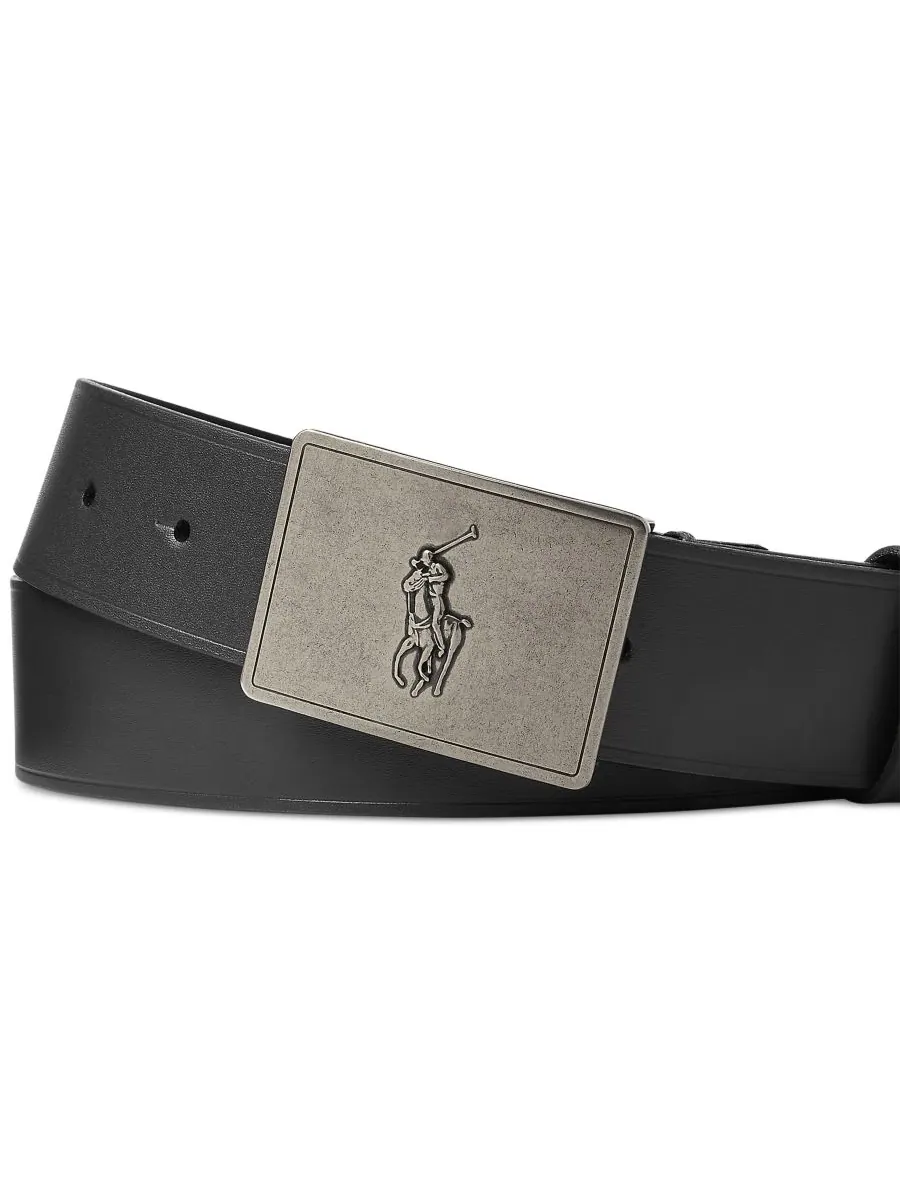 Мужской кожаный ремень Polo Ralph Lauren — изображение 2 из 2, черный