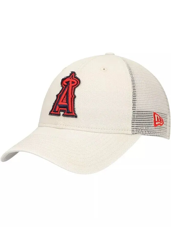 Мужская регулируемая кепка дальнобойщика Stone Los Angeles Angels Game Day 9TWENTY New Era