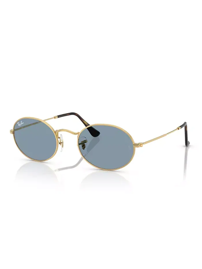 Унисекс овальные металлические солнцезащитные очки, RB3547 Ray-Ban — изображение 1 из 6, золотистый