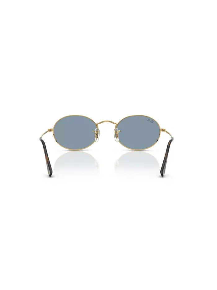 Унисекс овальные металлические солнцезащитные очки, RB3547 Ray-Ban — изображение 3 из 6, золотистый