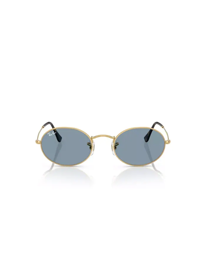 Унисекс овальные металлические солнцезащитные очки, RB3547 Ray-Ban — изображение 5 из 6, золотистый