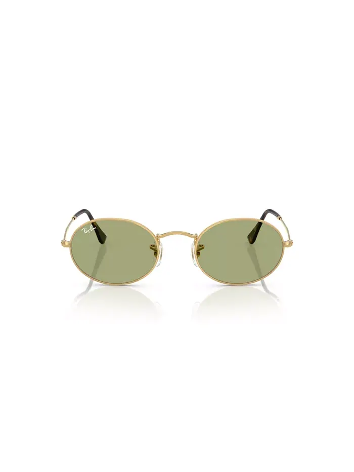 Унисекс овальные металлические солнцезащитные очки, RB3547 Ray-Ban — изображение 3 из 6, золото